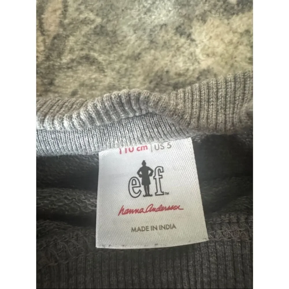 Hanna Andersson Elf Gray Crewneck Sweatshirt